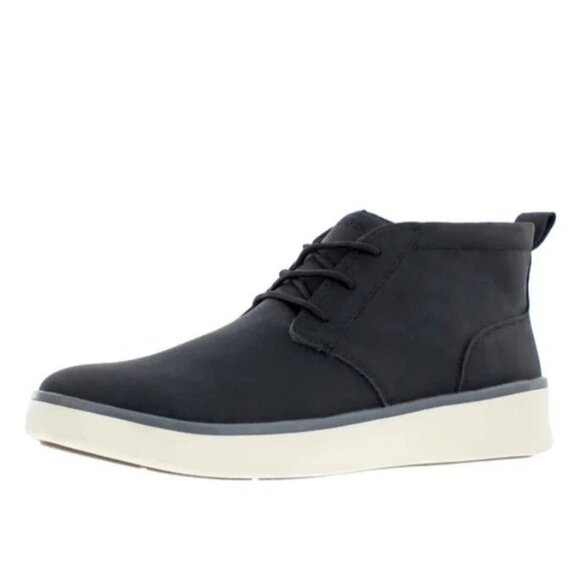 Izod 11 Palmer Men's Chukka Boots Black Leather Round Toe Lace-up Shoes Sneaker - Picture 14 of 14